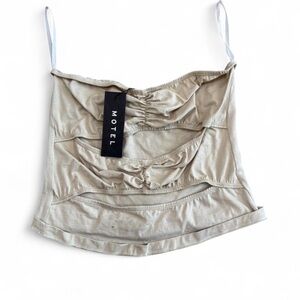Motel Rocks Beige Tube Top